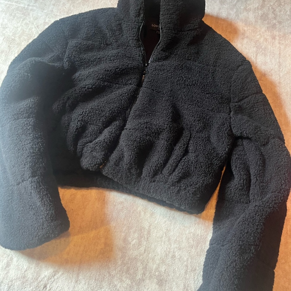 Love Tree black Fleece Jacket